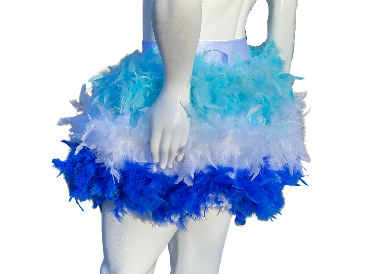 Blue Bird in the Circle of Life Feather Skirt