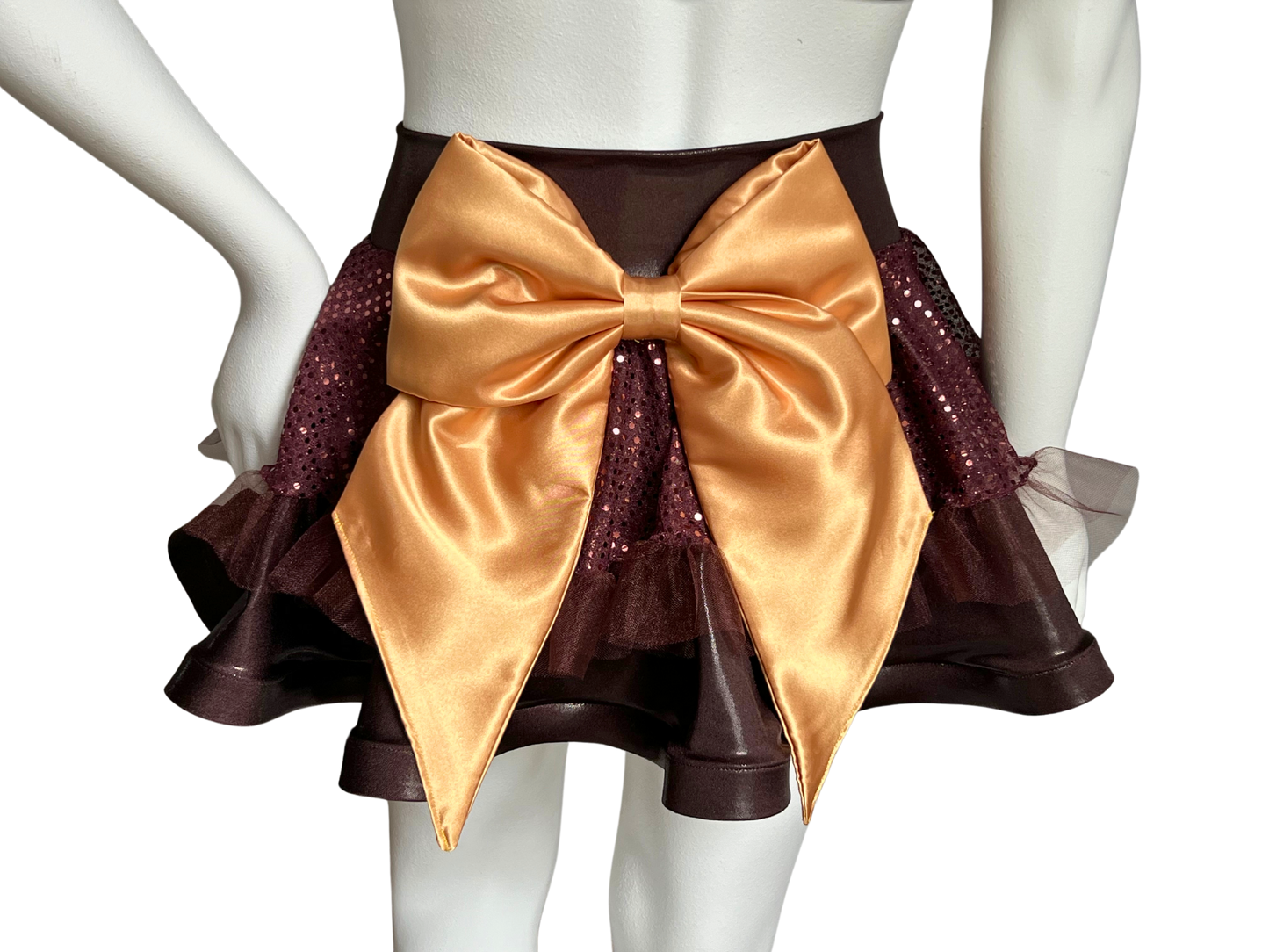 Brown Badass Bow Skirt