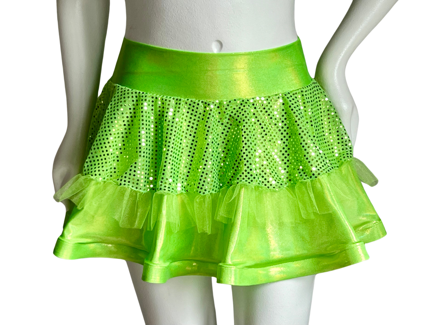 Lime Badass Bow Skirt