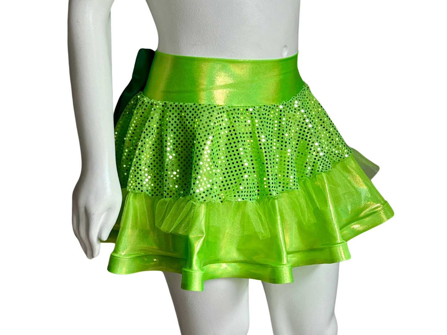 Lime Badass Bow Skirt