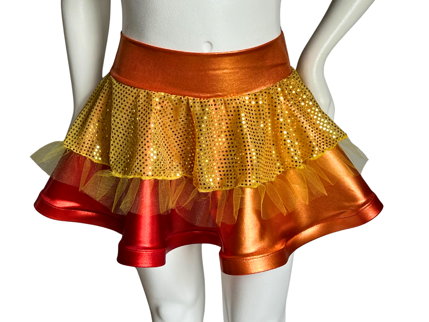 Ombre Sunset/Gold Badass Bow Skirt