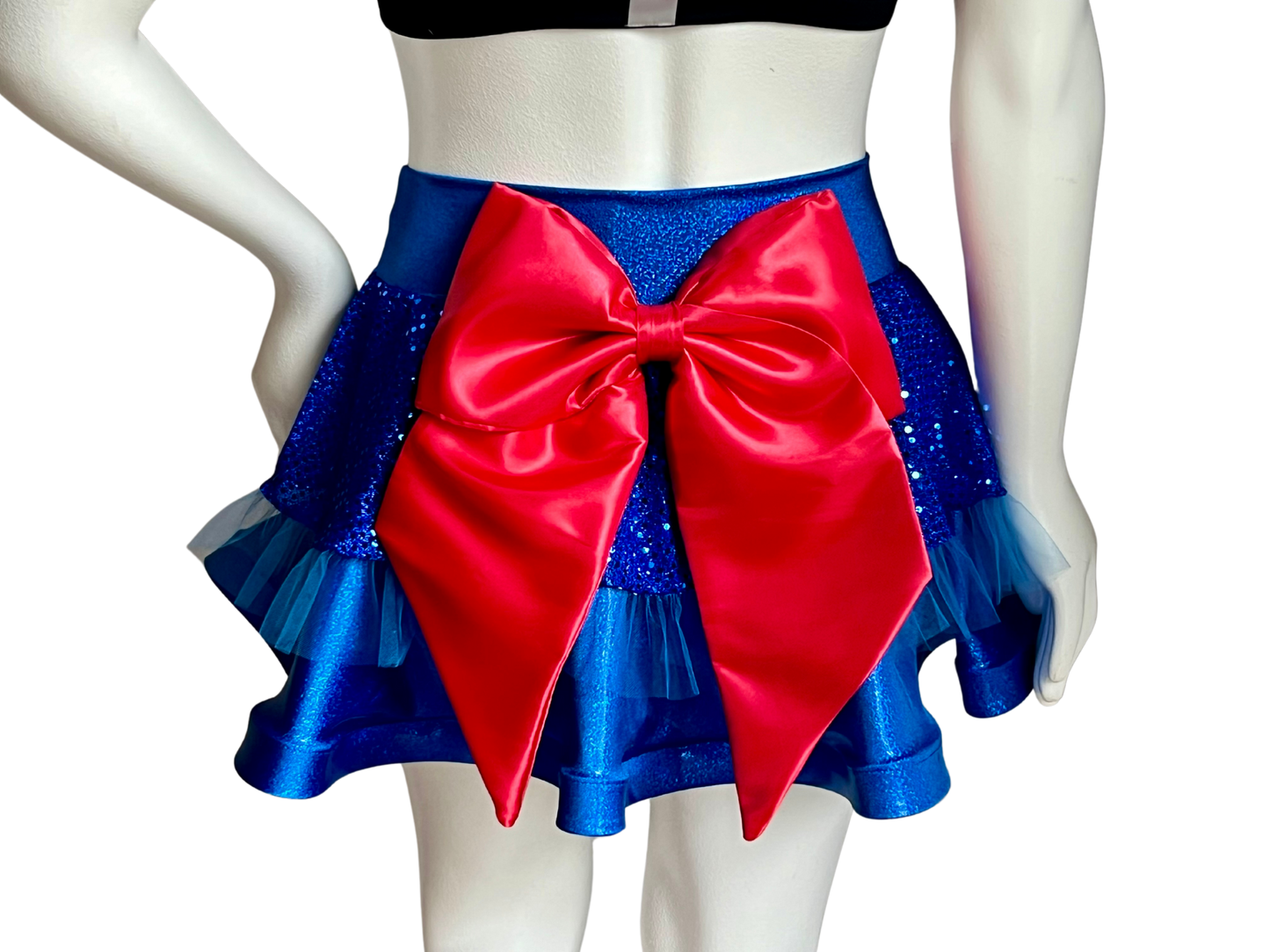 Royal Blue Badass Bow Skirt