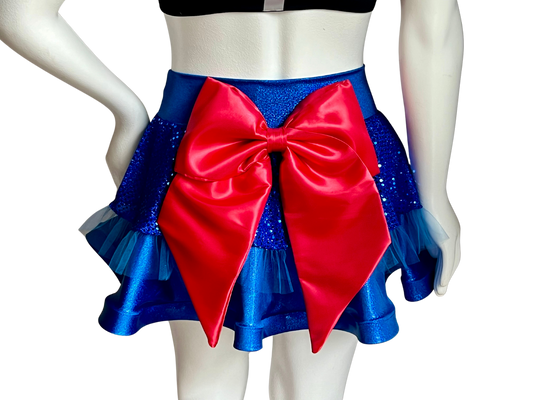 Royal Blue Badass Bow Skirt