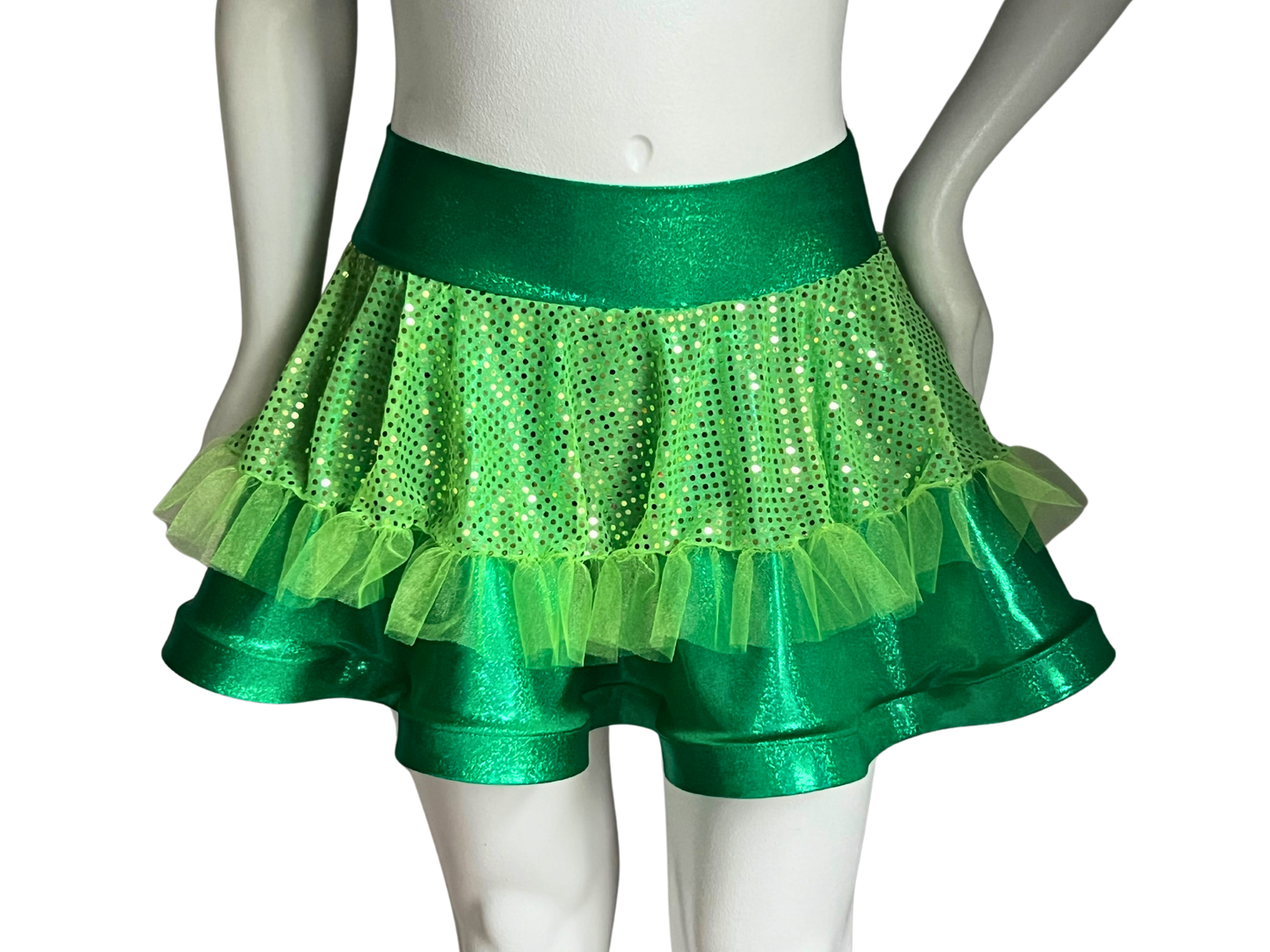 Green/Lime Badass Bow Skirt