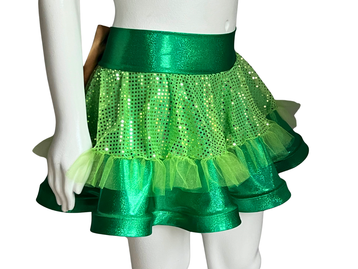 Green/Lime Badass Bow Skirt