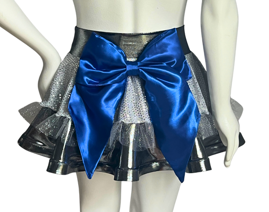 Black Silver/White Silver Badass Bow Skirt