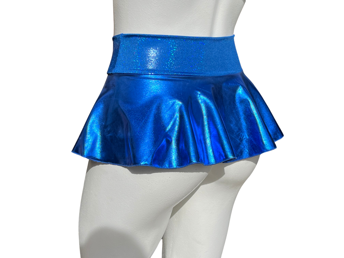 Blue Liquid Metal Rave Skirt