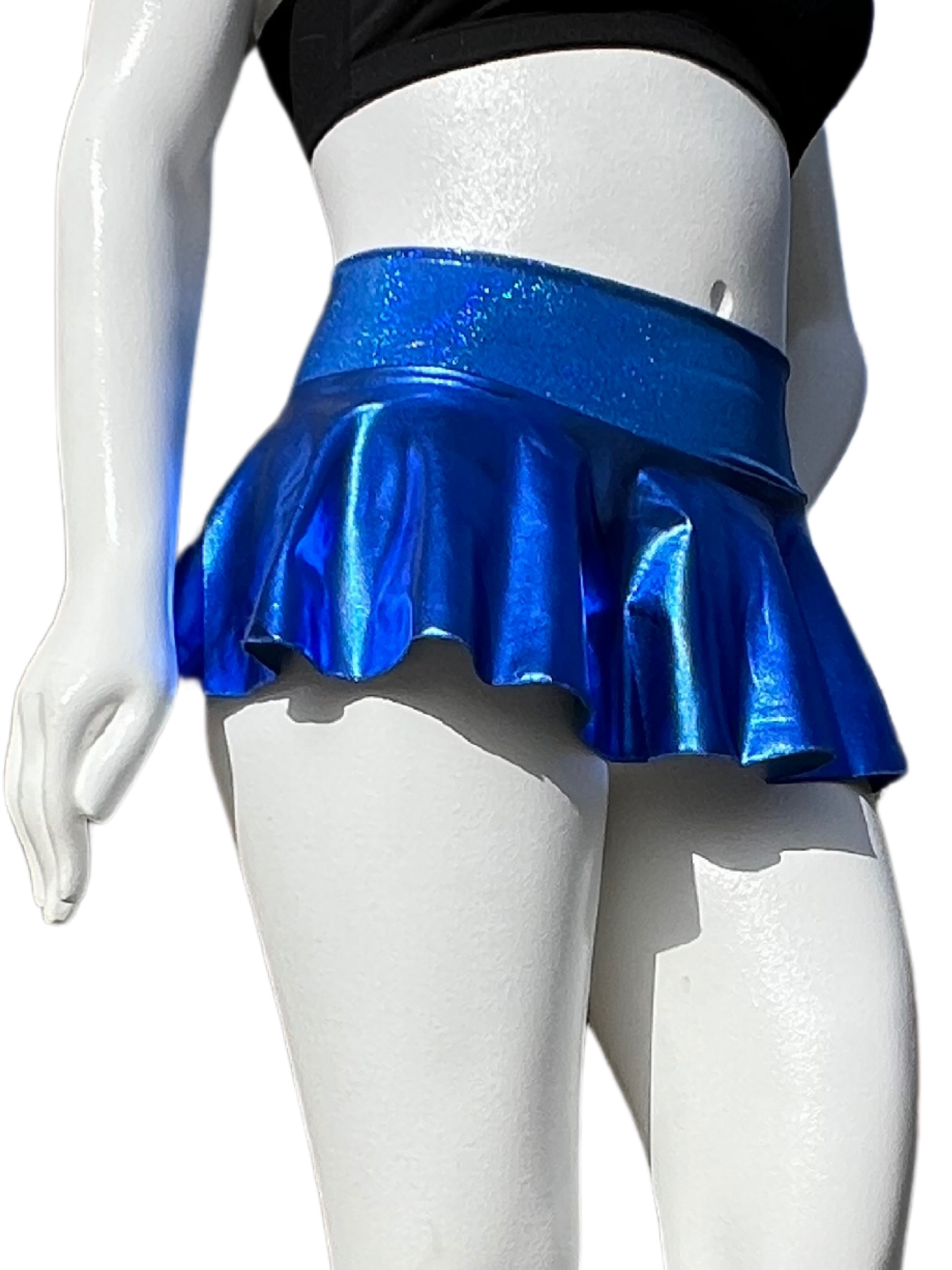 Blue Liquid Metal Rave Skirt