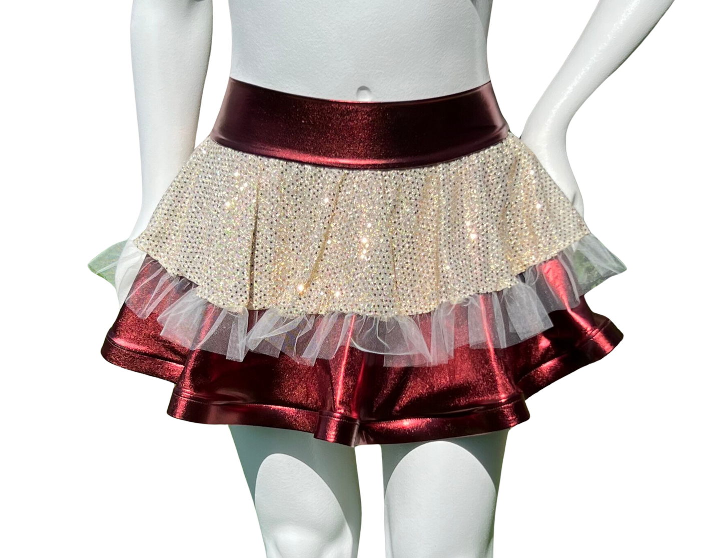 Copper/White Gold Badass Bow Skirt