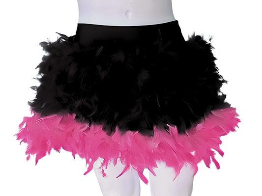 Pink Feather Duster Skirt