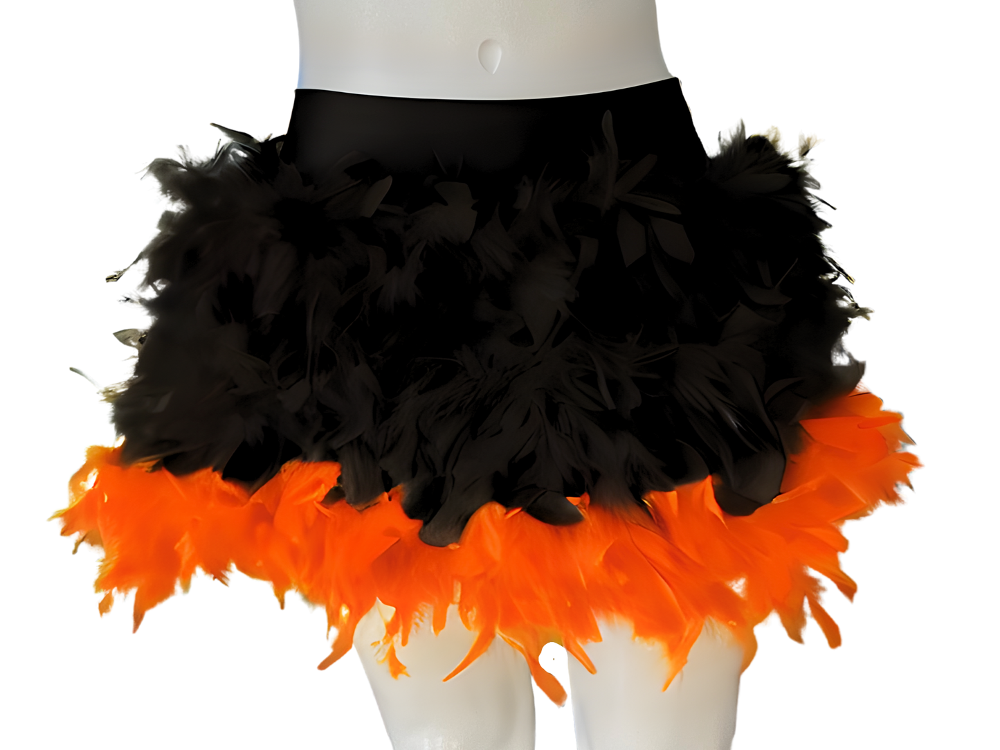 Orange Feather Duster Skirt