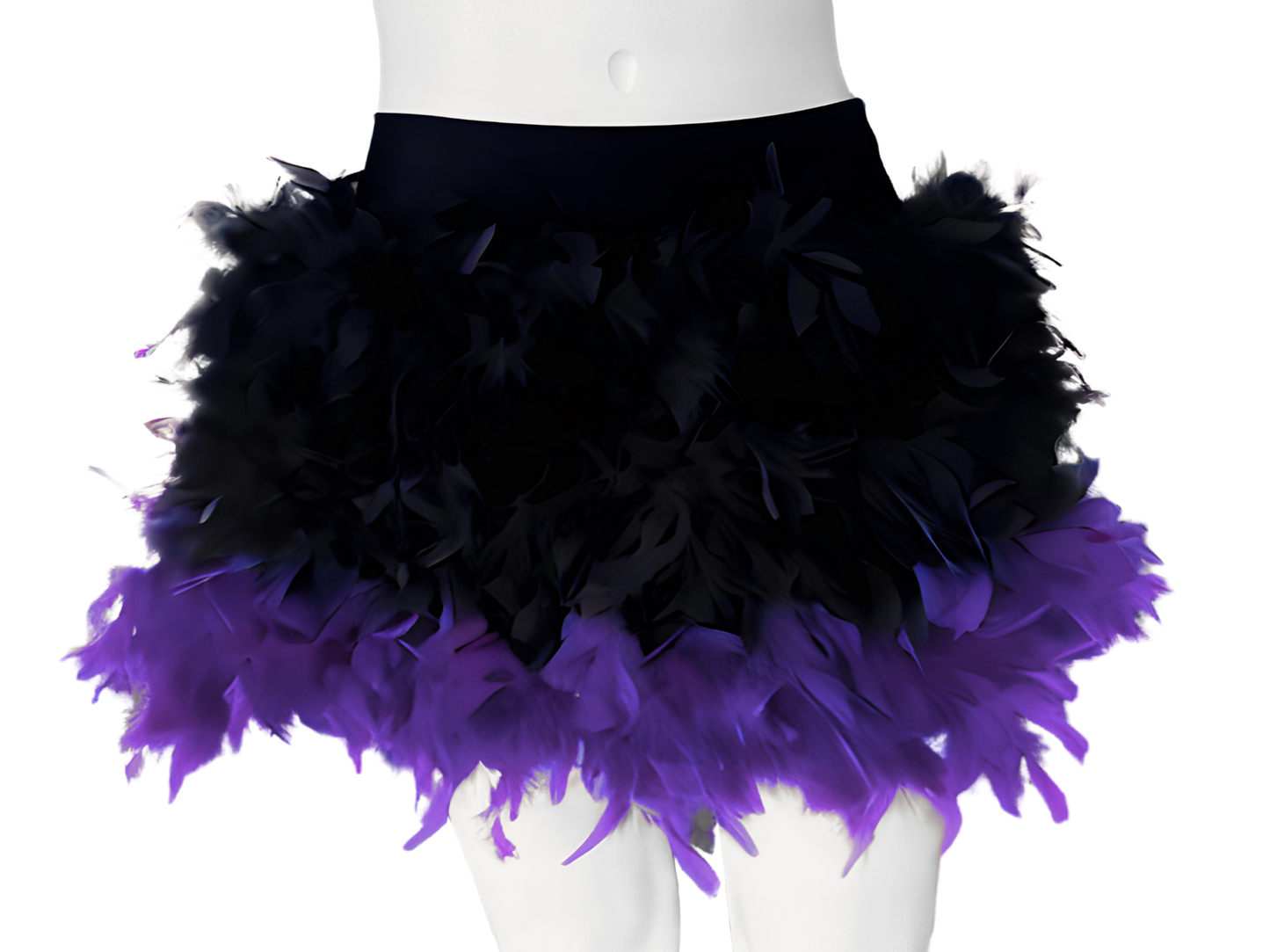 Purple Feather Duster Skirt