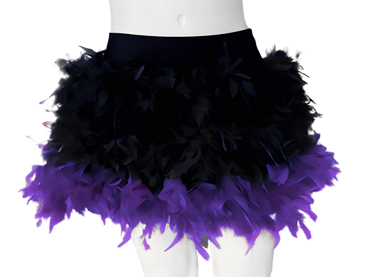 Purple Feather Duster Skirt