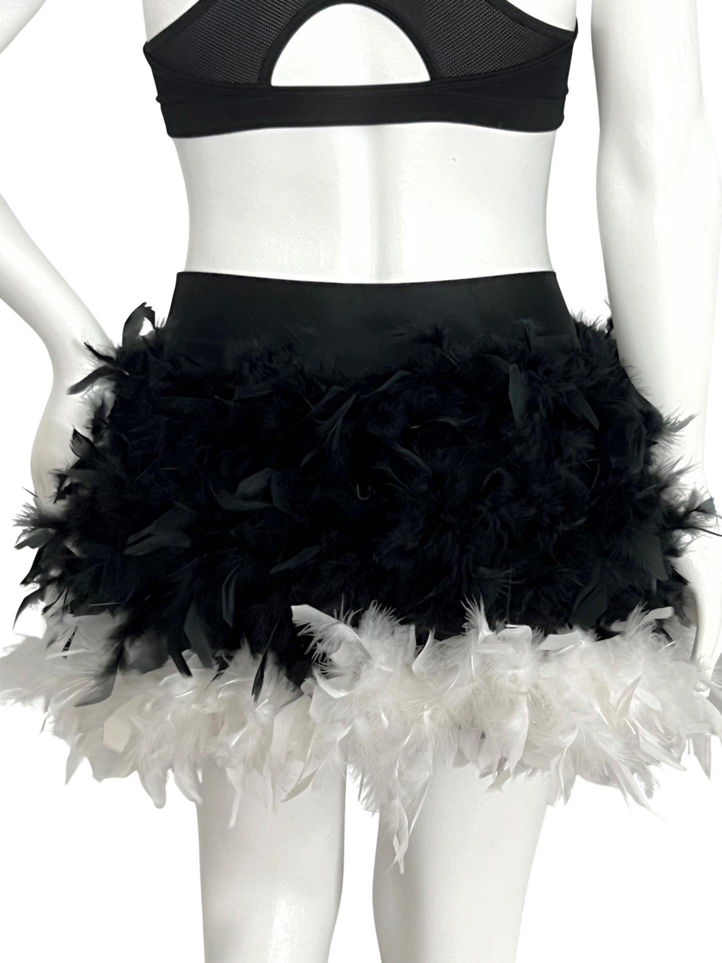 White Feather Duster Skirt