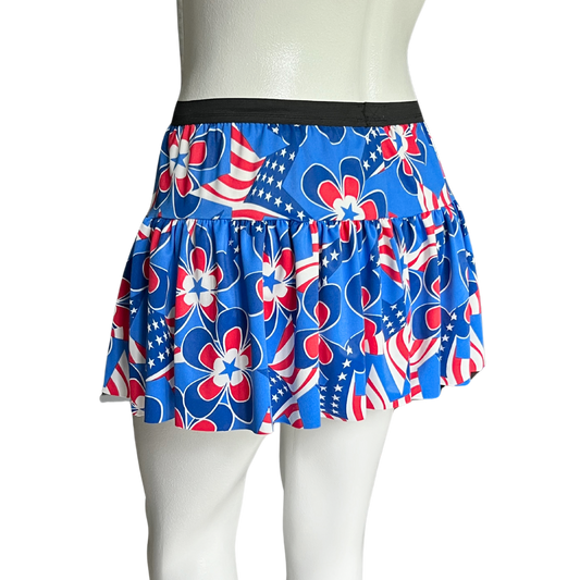 Flowers and Flags Finish Line Running Skirt