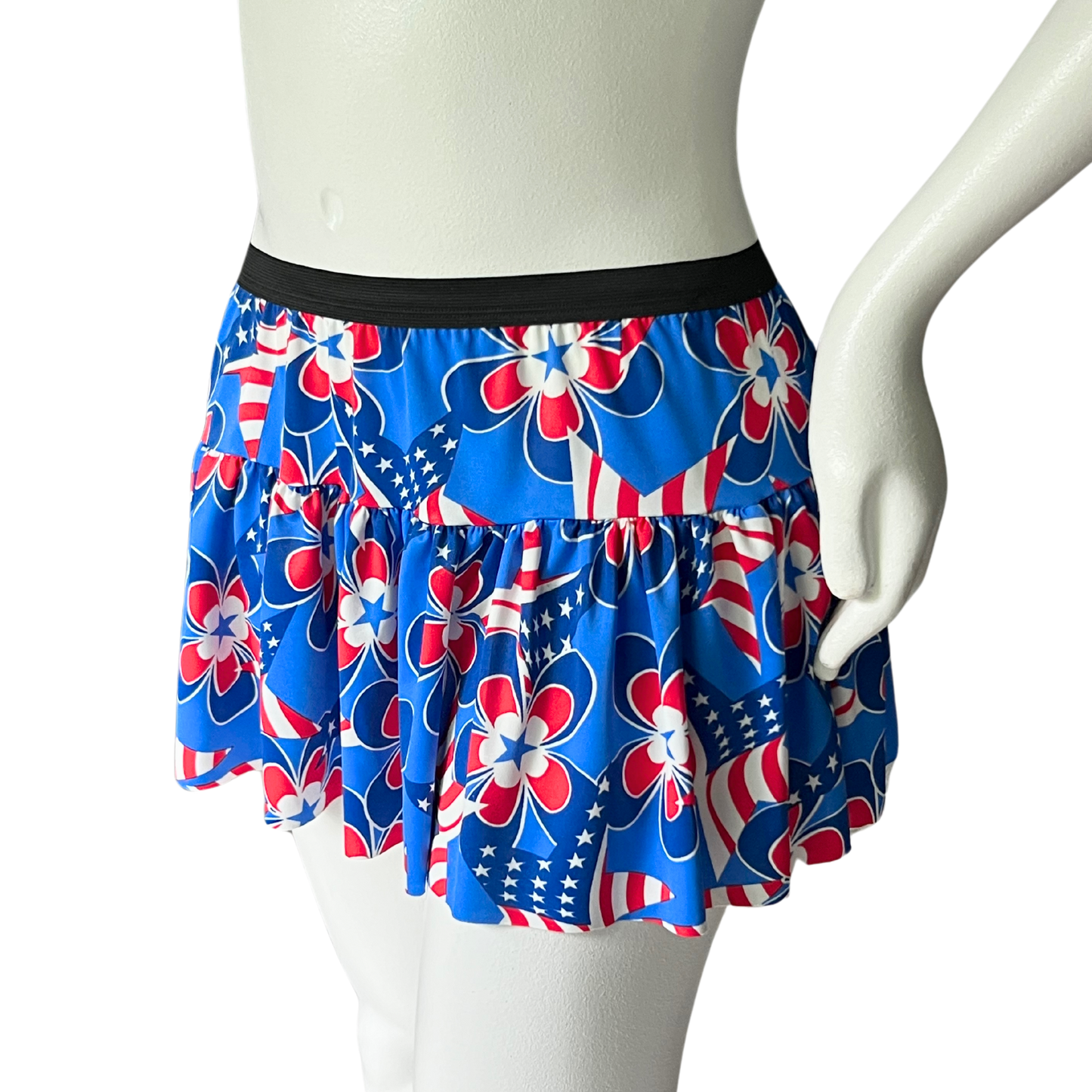 Flowers and Flags Finish Line Running Skirt