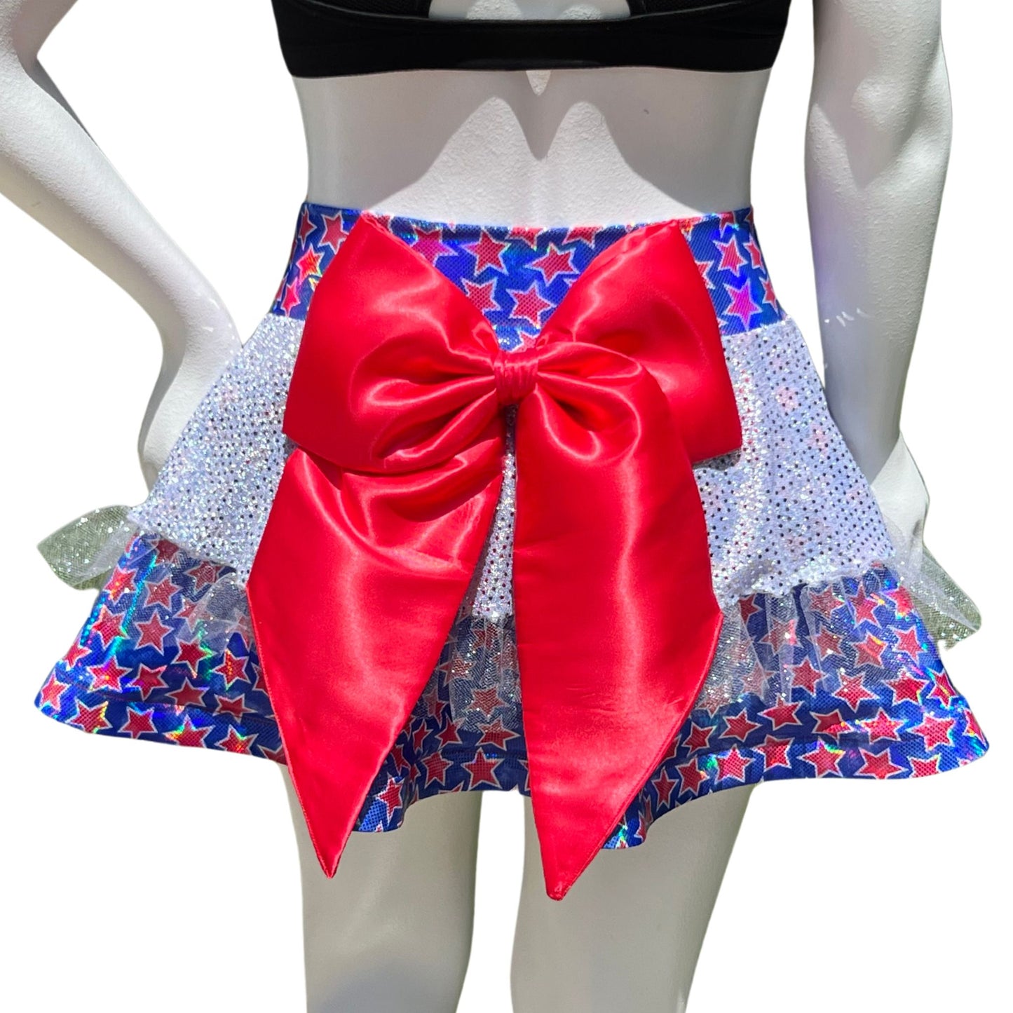 Patriotic Stars Badass Bow Skirt