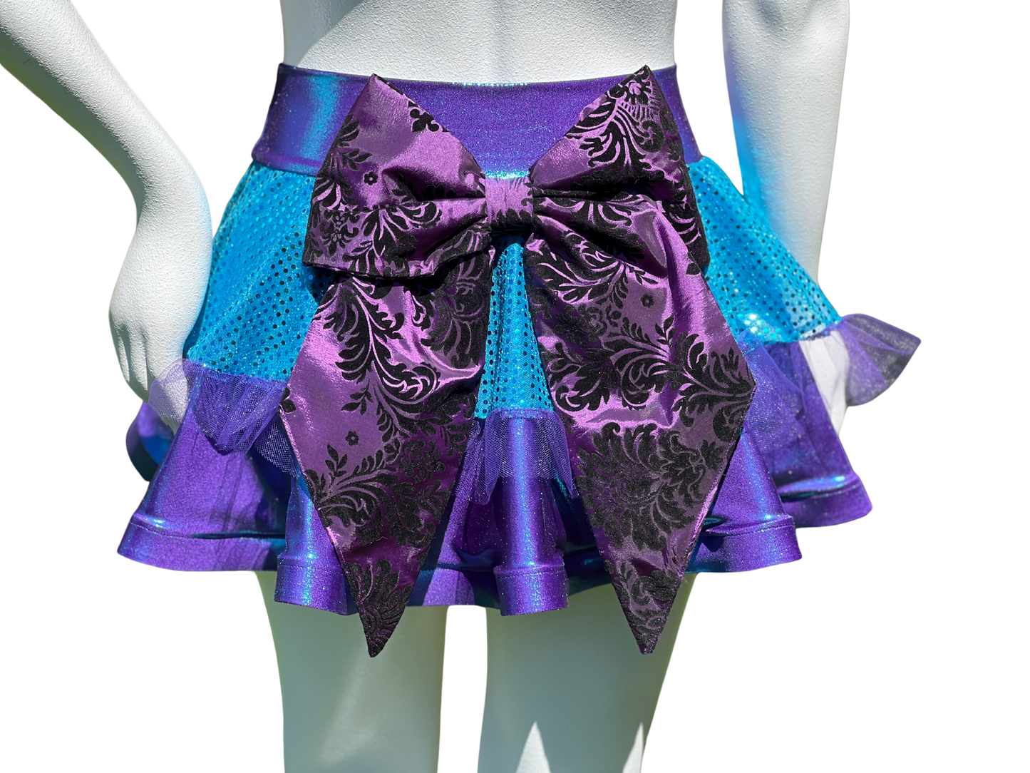 Purple Blue Iridescent/Turquoise Badass Bow Skirt