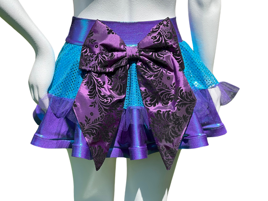 Purple Blue Iridescent/Turquoise Badass Bow Skirt