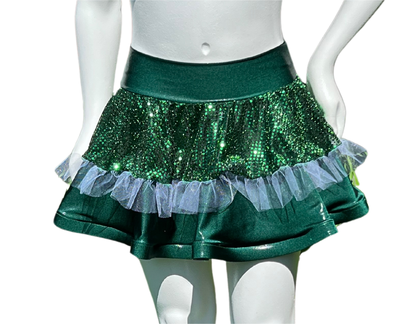 Dark Green Badass Bow Skirt