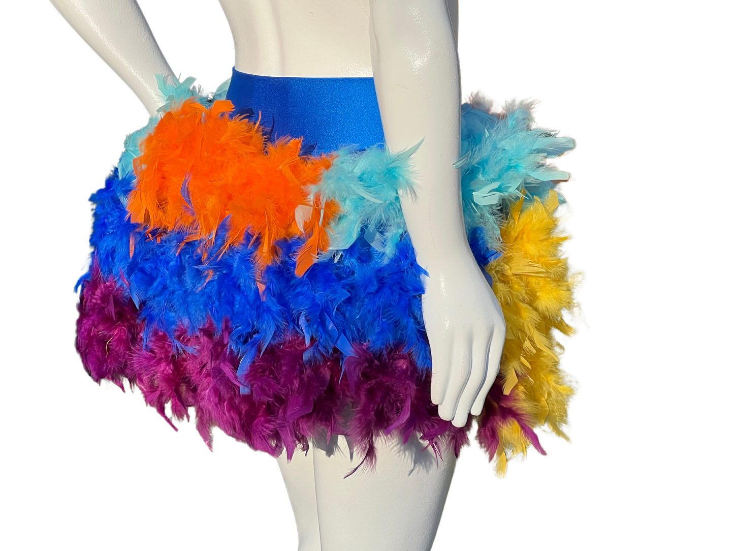 Kevin Rainbow Bird Up Feather Skirt