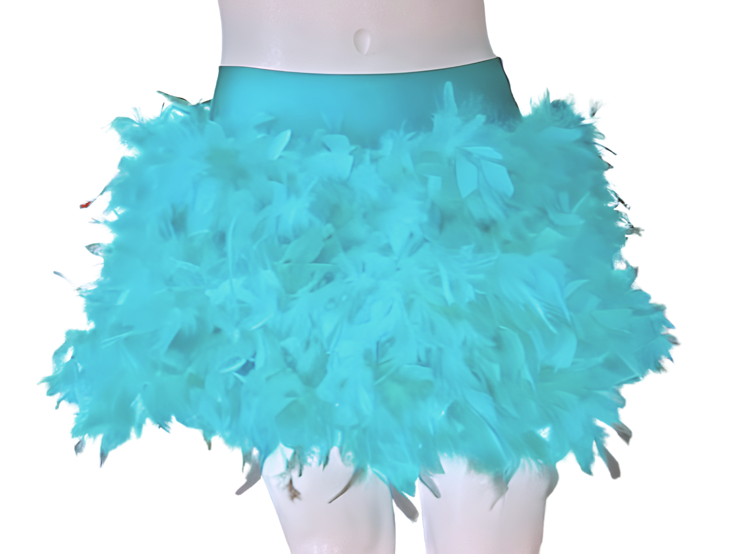 Turquoise Feather Skirt