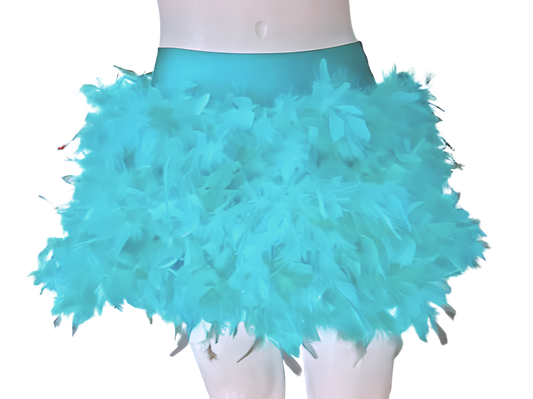 Turquoise Feather Skirt