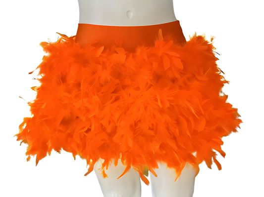 Orange Feather Skirt