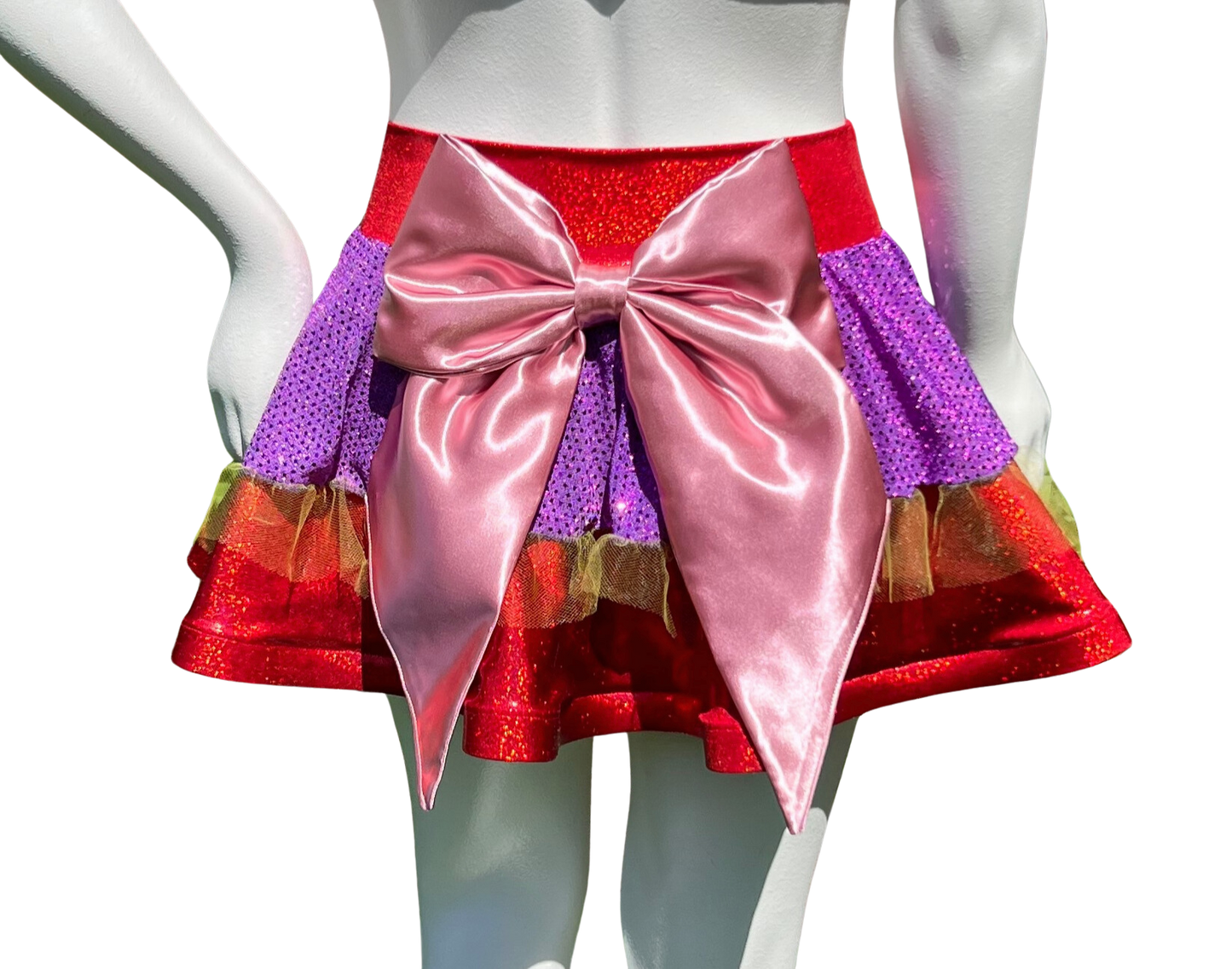 Red/Purple Badass Bow Skirt