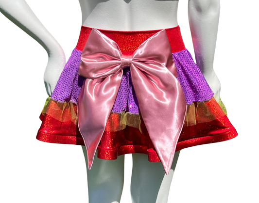 Red/Purple Badass Bow Skirt