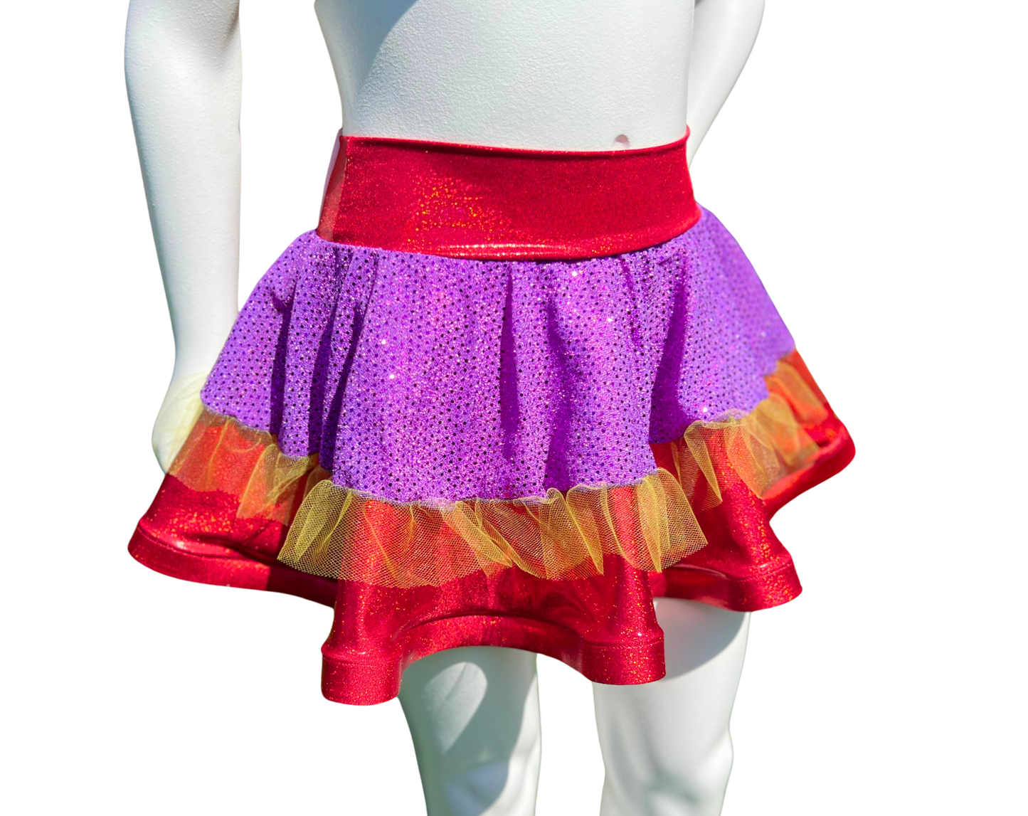 Red/Purple Badass Bow Skirt