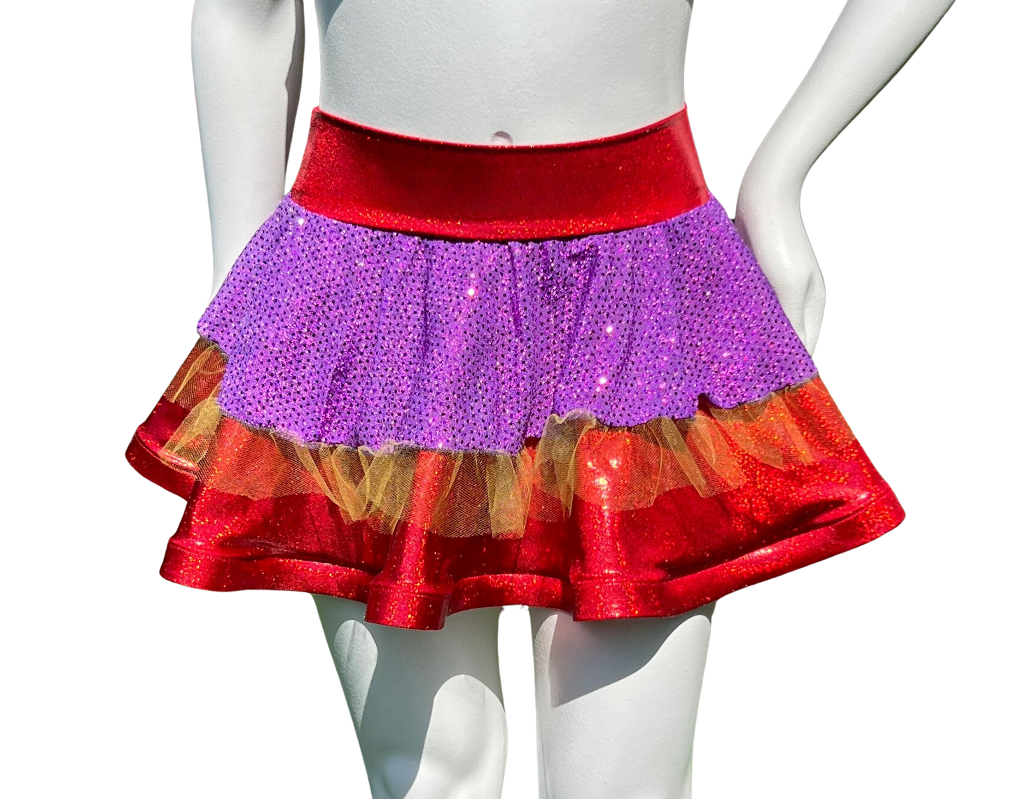 Red/Purple Badass Bow Skirt