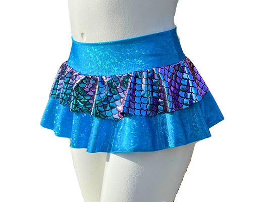 Mermaid Holographic Rave Skirt