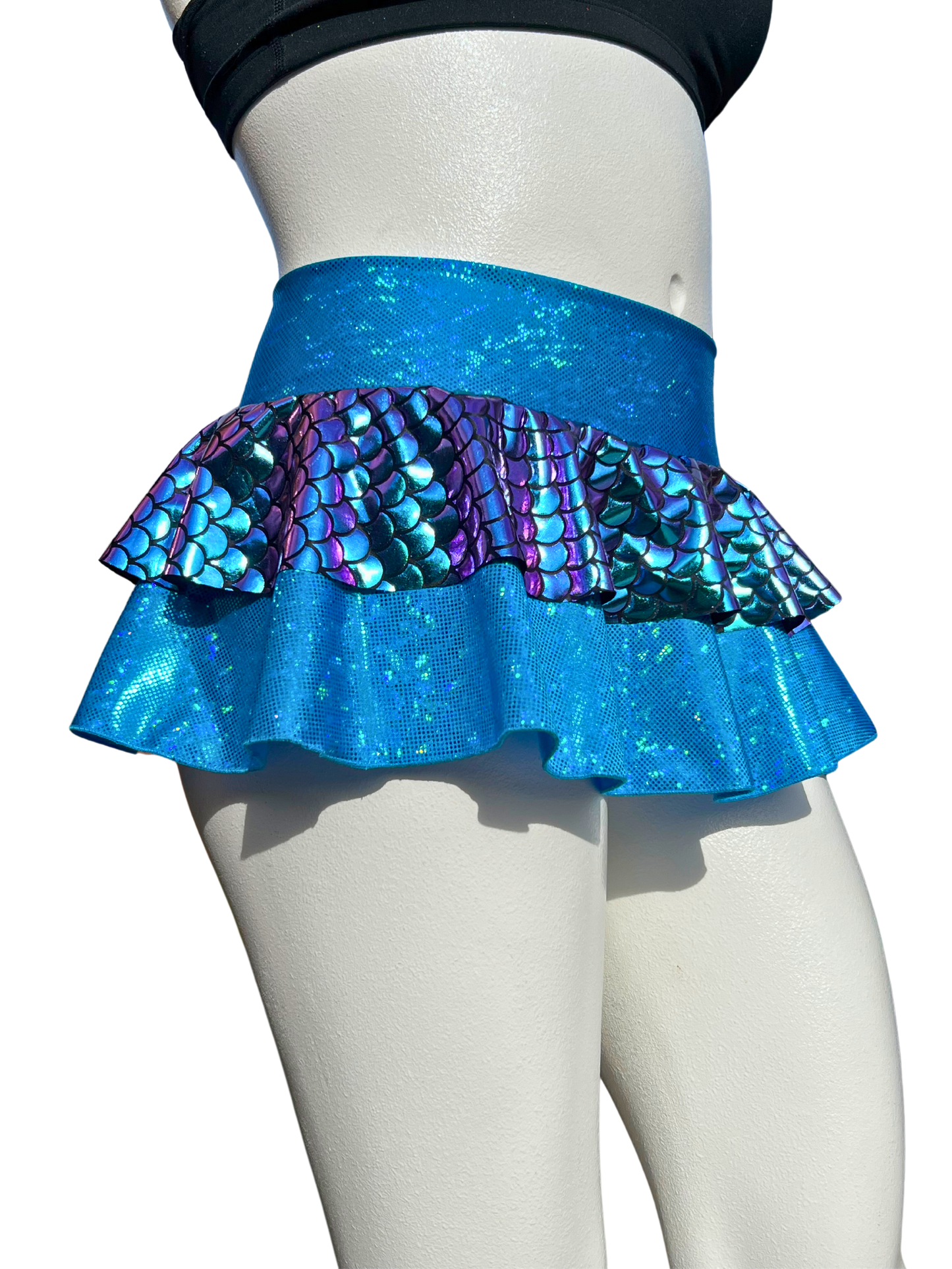 Mermaid Holographic Rave Skirt