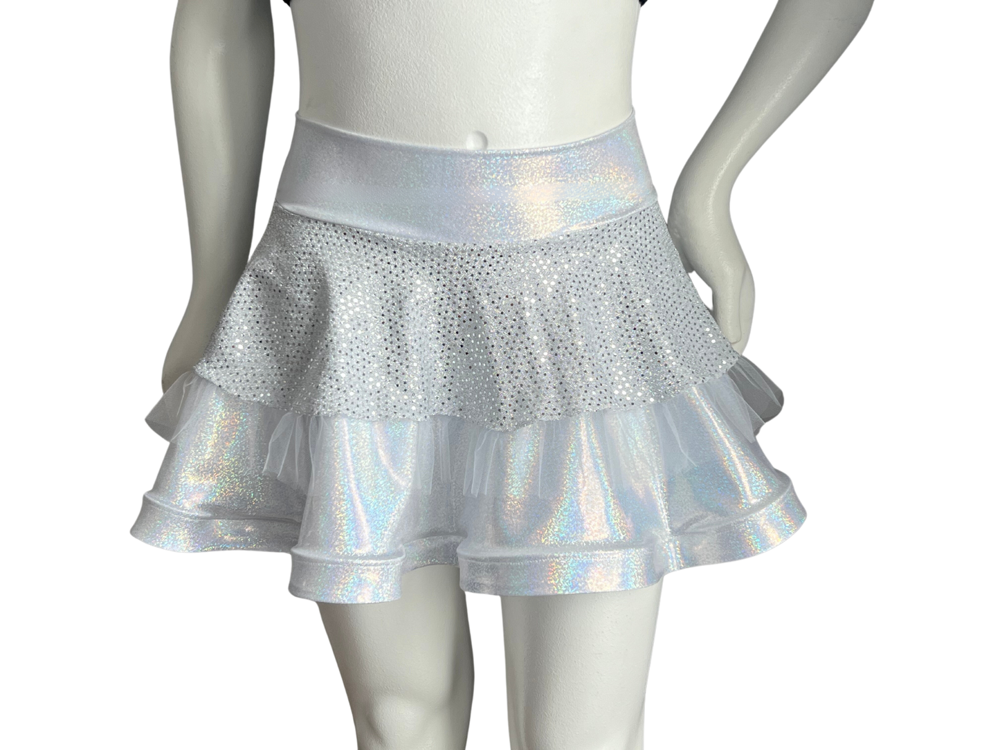 White Silver Badass Bow Skirt