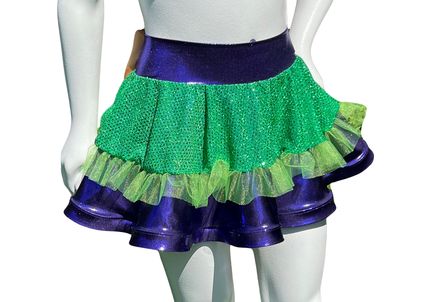 Violet/Green Badass Bow Skirt