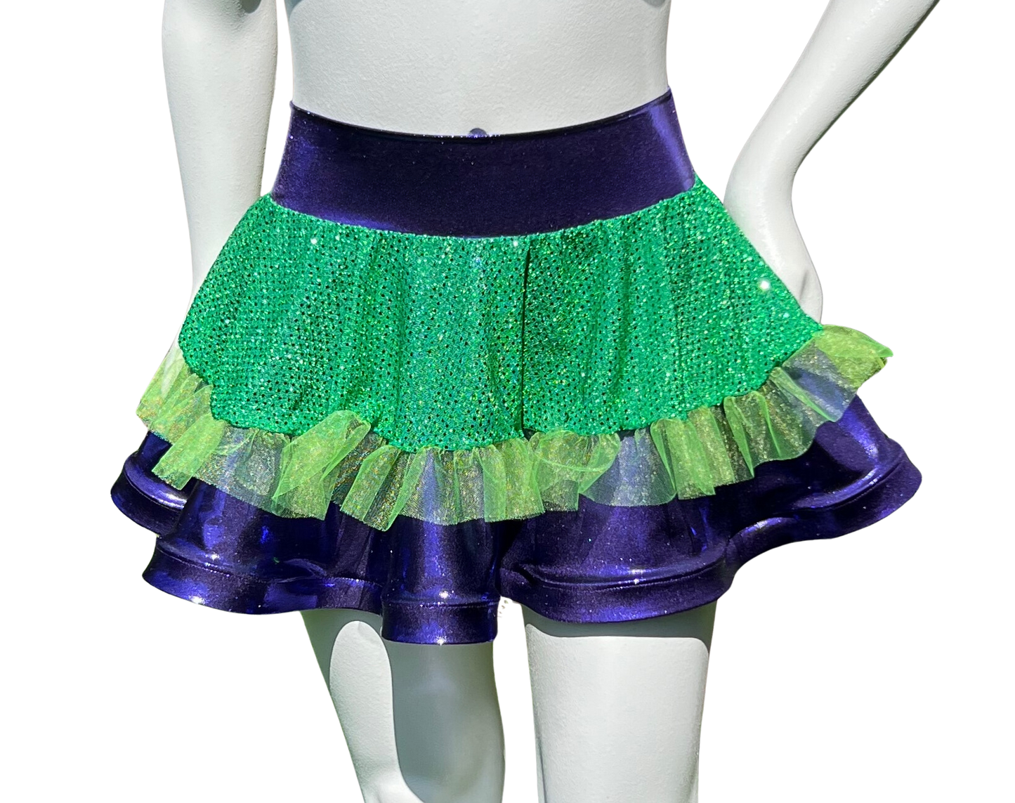 Violet/Green Badass Bow Skirt