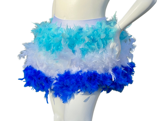 Blue Bird in the Circle of Life Feather Skirt